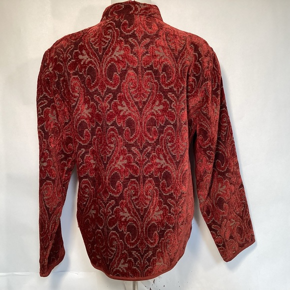 Flashback Vintage burgundy Paisley Tapestry Women’s Jacket size Medium - Picture 4 of 10